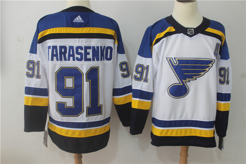 Men St. Louis Blues 91 Vladimir Tarasenko White Hockey Stitched Adidas NHL Jerseys